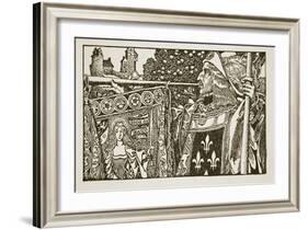 An illustration from 'The Story of King Arthur and his Knights', 1903-Howard Pyle-Framed Giclee Print