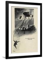 An Illustration From War Of the Worlds-Herbert Wells-Framed Giclee Print