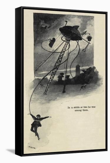 An Illustration From War Of the Worlds-Herbert Wells-Framed Stretched Canvas