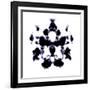 An Illustration Of A Black And White Rorschach Graphic-magann-Framed Art Print