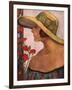 An Illustration of a Woman in a Summer Hat and Dress-null-Framed Photographic Print