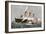 An Illustration of the Queen Mary Ocean Liner-null-Framed Art Print