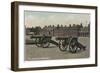 An Illustration of the Woolwich Barracks, with Two Canons in the Foreground-null-Framed Art Print