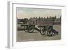 An Illustration of the Woolwich Barracks, with Two Canons in the Foreground-null-Framed Art Print