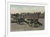 An Illustration of the Woolwich Barracks, with Two Canons in the Foreground-null-Framed Premium Giclee Print