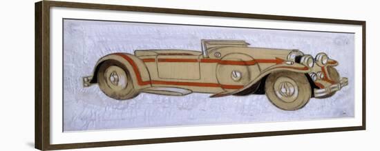 An Illustration Showing a 1924 Delage with Coachwork by Letourneur Et Marchand-Ernst Deutsch-dryden-Framed Giclee Print