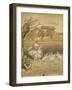 An Illustration to 'English Fairy Tales': Tattercoats Dancing While the Gooseherd Pipes-Arthur Rackham-Framed Giclee Print