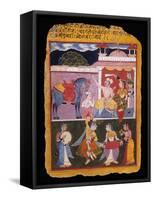 An Illustration to Rasikapriya of Keshav Das, Early 17th Century-null-Framed Stretched Canvas