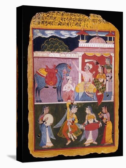 An Illustration to Rasikapriya of Keshav Das, Early 17th Century-null-Stretched Canvas