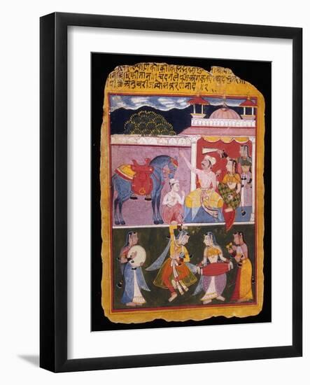 An Illustration to Rasikapriya of Keshav Das, Early 17th Century-null-Framed Giclee Print