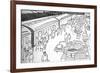 An Illusttration of a 1930S Railway Station, 1937-null-Framed Giclee Print