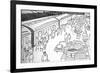 An Illusttration of a 1930S Railway Station, 1937-null-Framed Giclee Print