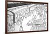 An Illusttration of a 1930S Railway Station, 1937-null-Framed Giclee Print