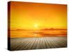 An Image of a Beautiful Golden Sunset over the Ocean-magann-Stretched Canvas