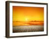 An Image of a Beautiful Golden Sunset over the Ocean-magann-Framed Photographic Print