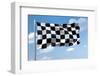 An Image Of A Formula1 Flag In The Blue Sky-magann-Framed Photographic Print