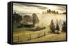 An Image of a Nice Autumn Landscape in Bavaria Germany-magann-Framed Stretched Canvas