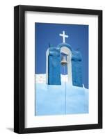 An Image of a Nice Church Bell at Santorini Greece-magann-Framed Photographic Print