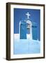 An Image of a Nice Church Bell at Santorini Greece-magann-Framed Photographic Print