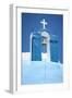 An Image of a Nice Church Bell at Santorini Greece-magann-Framed Photographic Print