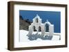 An Image of Nice Church Bells at Santorini Greece-magann-Framed Photographic Print