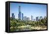 An Image of the Nice Skyline of Melbourne-magann-Framed Stretched Canvas