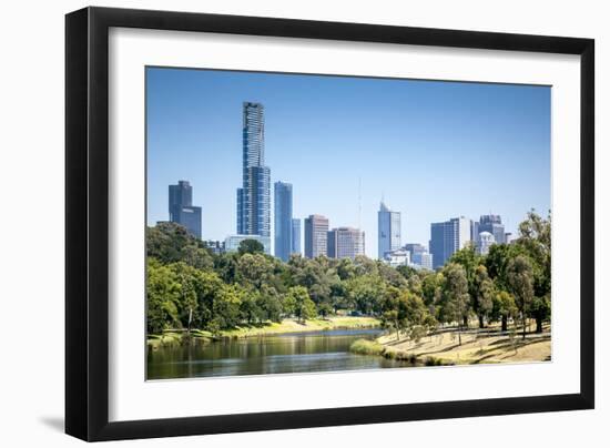 An Image of the Nice Skyline of Melbourne-magann-Framed Photographic Print