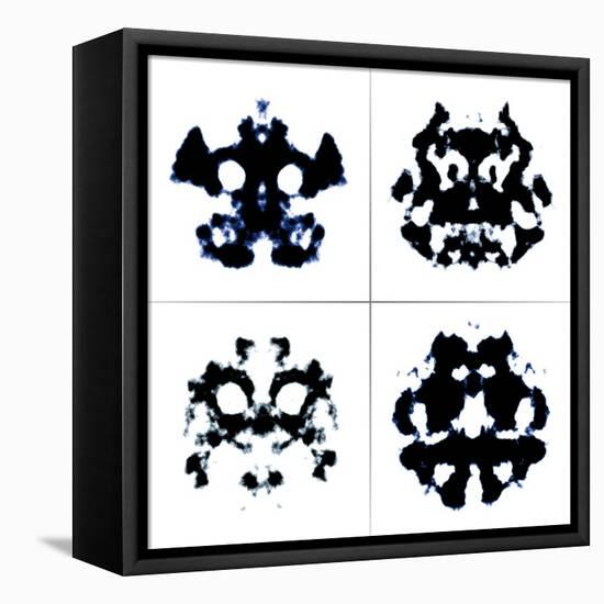 An Image Of The Rorschach Test Ink Blots-magann-Framed Stretched Canvas