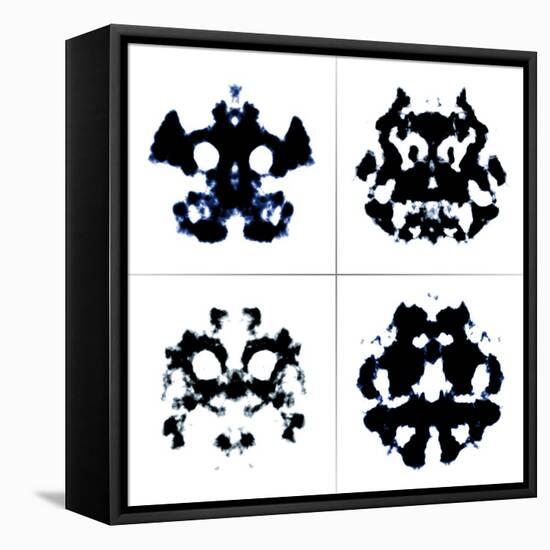 An Image Of The Rorschach Test Ink Blots-magann-Framed Stretched Canvas