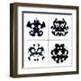 An Image Of The Rorschach Test Ink Blots-magann-Framed Art Print