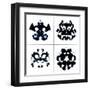 An Image Of The Rorschach Test Ink Blots-magann-Framed Art Print