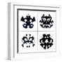 An Image Of The Rorschach Test Ink Blots-magann-Framed Art Print