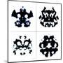 An Image Of The Rorschach Test Ink Blots-magann-Mounted Art Print