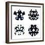 An Image Of The Rorschach Test Ink Blots-magann-Framed Art Print