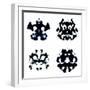 An Image Of The Rorschach Test Ink Blots-magann-Framed Art Print