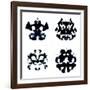 An Image Of The Rorschach Test Ink Blots-magann-Framed Art Print