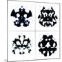 An Image Of The Rorschach Test Ink Blots-magann-Mounted Art Print