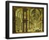 An Imaginary Church Interior with Figures-Christian Stocklin-Framed Giclee Print