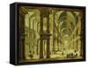 An Imaginary Church Interior with Figures-Christian Stocklin-Framed Stretched Canvas