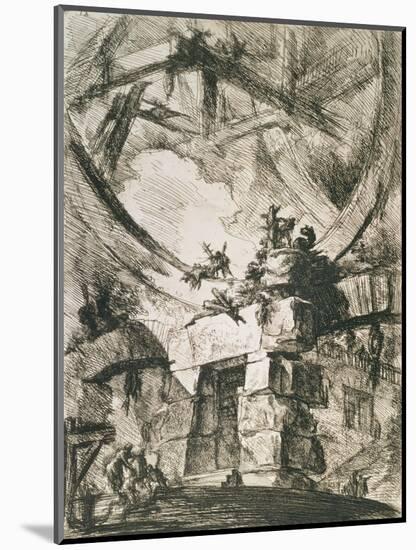 An Imaginary Prison: Plate IX from the Carceri D'Invenzione Series, circa 1745-Giovanni Battista Piranesi-Mounted Giclee Print