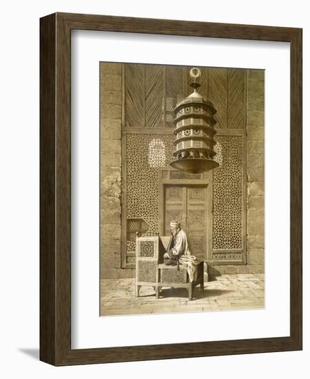 An Imam Reading the Koran in the Mosque of the Sultan, Morocco, 1817-Maurice Keating-Framed Giclee Print