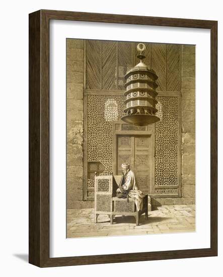 An Imam Reading the Koran in the Mosque of the Sultan, Morocco, 1817-Maurice Keating-Framed Giclee Print