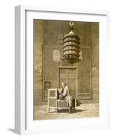 An Imam Reading the Koran in the Mosque of the Sultan, Morocco, 1817-Maurice Keating-Framed Giclee Print