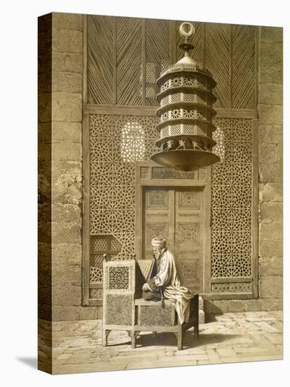 An Imam Reading the Koran in the Mosque of the Sultan, Morocco, 1817-Maurice Keating-Stretched Canvas