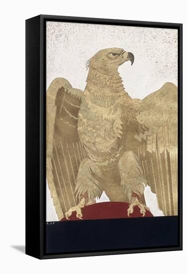 An Imperial Eagle, 1928 (Coloured Wood Engraving)-Francois-Louis Schmied-Framed Stretched Canvas