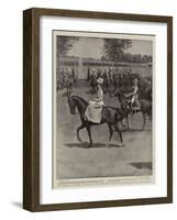 An Imperial Review at Stettin, the Empress Leading Her Regiment Past the Kaiser-Henry Marriott Paget-Framed Giclee Print