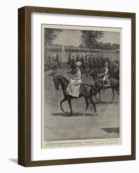 An Imperial Review at Stettin, the Empress Leading Her Regiment Past the Kaiser-Henry Marriott Paget-Framed Giclee Print