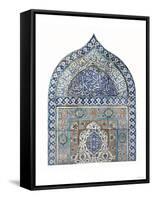 An Important Diyarbekir Tile Mihrab of Ogival Arched Form Comprising Twelve Tiles, circa 1570-null-Framed Stretched Canvas