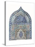 An Important Diyarbekir Tile Mihrab of Ogival Arched Form Comprising Twelve Tiles, circa 1570-null-Stretched Canvas