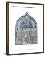 An Important Diyarbekir Tile Mihrab of Ogival Arched Form Comprising Twelve Tiles, circa 1570-null-Framed Giclee Print